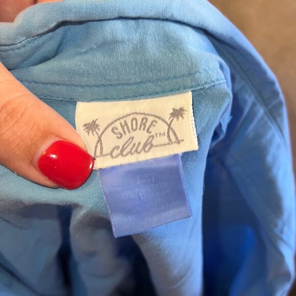 VNTG SHORE CLUB button up shirt size L - Picture 2 of 5